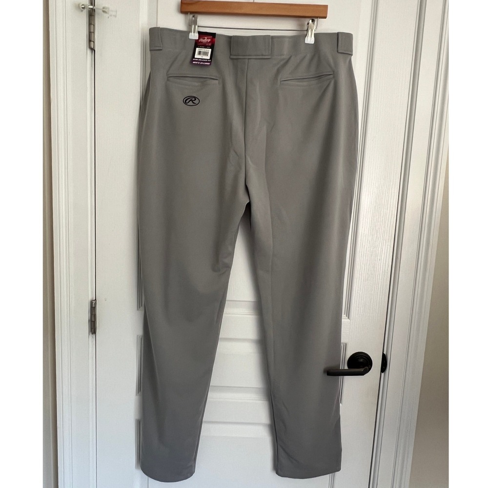 Rawlings Mens 2XL Baseball Pants NWT Gray Semi-Relaxed Fit Pro-Dri Softball - Picture 7 of 9